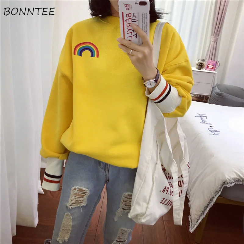  Hoodies Women O-Neck Kawaii Harajuku Printed Long Sleeve Christmas Gifts Womens Korean Ulzzang Swea