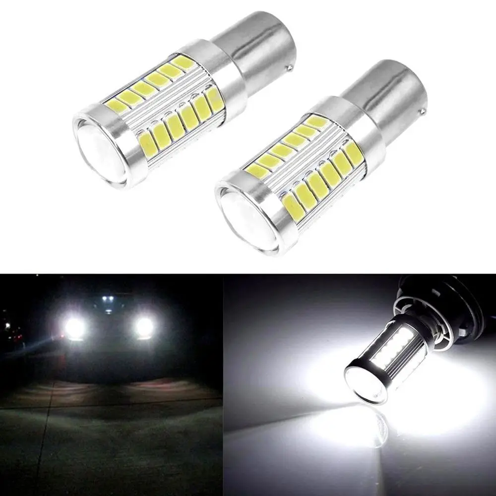 

2pcs BAY15D 1157 LED P21W 33 led 5730 smd Car Bulb Brake Lights auto Reverse Daytime Lamp White Red Amber super bright styling