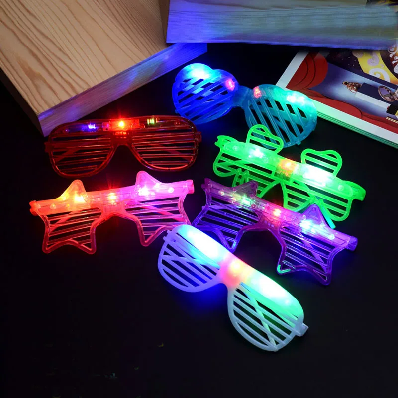 Электрические жалюзи очки фестивальный рейв Led освещение игрушки для детей мигающие новые игрушки подарки на день рождения - Цвет: Louver