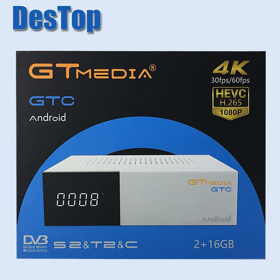 ТВ приставка FREE SAT Freesat GTC на базе Android 6 0 DVB S2/T2/кабель/ISDBT Amlogic S905D 2 Гб ОЗУ 3 шт.|free sat|box