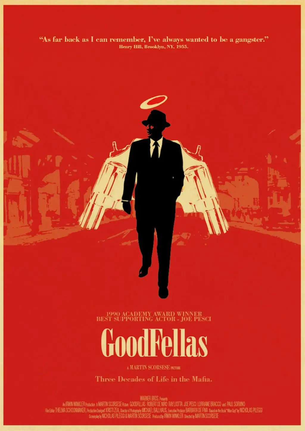 Постер из фильма Goodfellas ретро постер печатает Высокое качество наклейки на стену для гостиной украшения дома - Цвет: E107