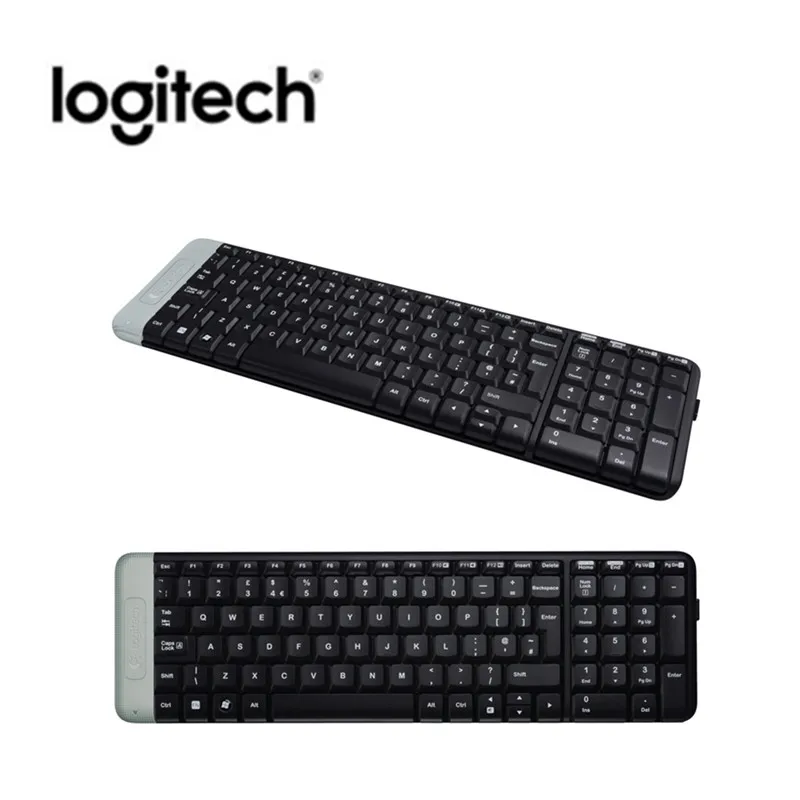 Оригинальная Беспроводная стандартная клавиатура logitech Classic настольного компьютера K230 USB