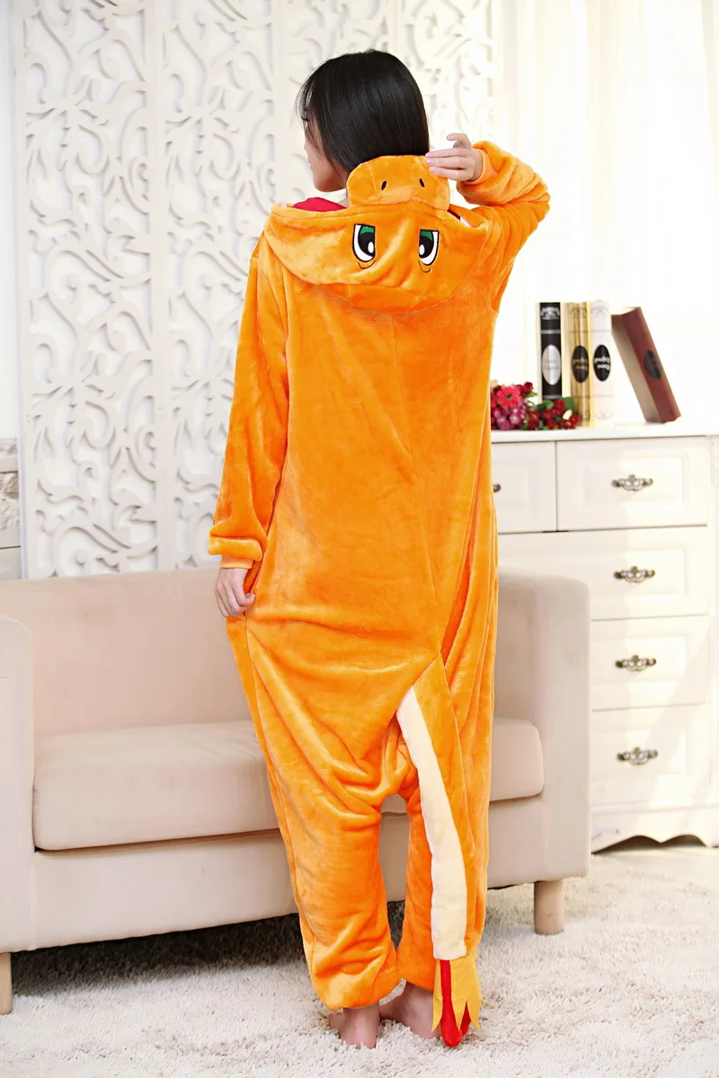 Cosplay&Ware [1]Pajamas Charmander Janpen Anime Unisex Adult Animal Onesies Cosplay Costume Halloween Women And Men -Cosplay&Ware anime Shop