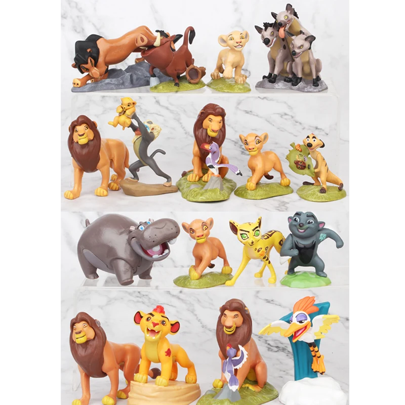 

9pcs/set And 8pcs/set Cartoon Anime Lion King Animal Timon Loin Simba Pig Action Figure Toy 2-4inch