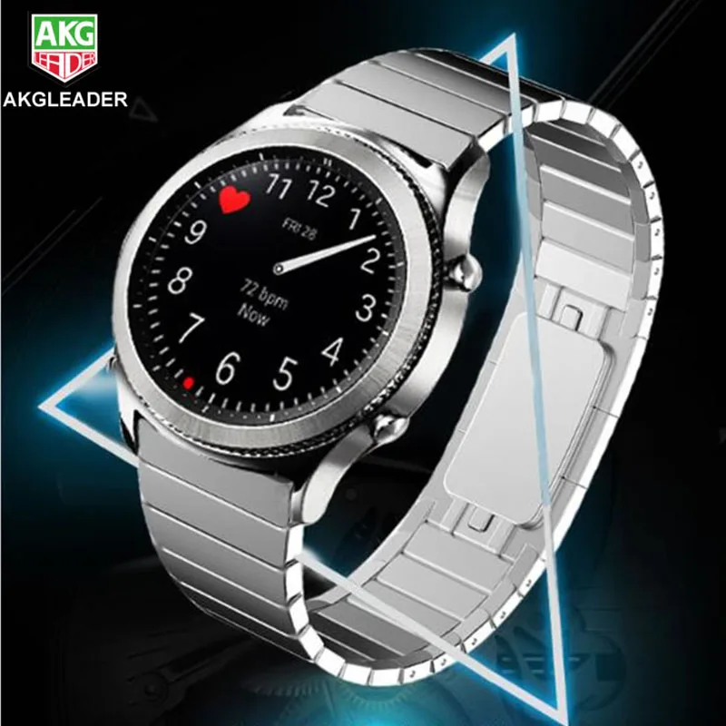 22 мм ремешок для samsung gear S3 классический Frontier из нержавеющей стали ремешок для Galaxy Watch 46 Ремешки для наручных часов для huawei Watch