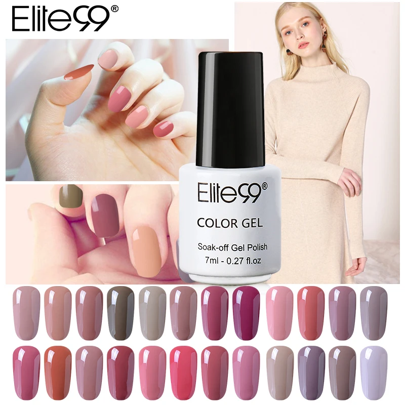 УФ гель для ногтей телесного цвета 7 мл 24 шт.|elite99 series|gel lacquerlong lasting nail |