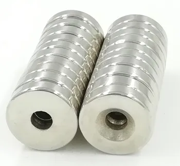 

500PCS Super Strong Round Neodymium Countersunk Ring Magnets 15 mm x 4 mm Hole: 5 mm Rare Earth N35