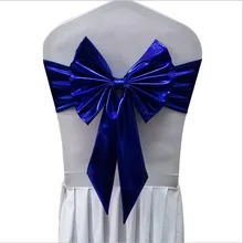 100 шт блестящая лайкра стул лук металлик стрейч Подвязка из спандекса для стула полосы для банкета свадьбы