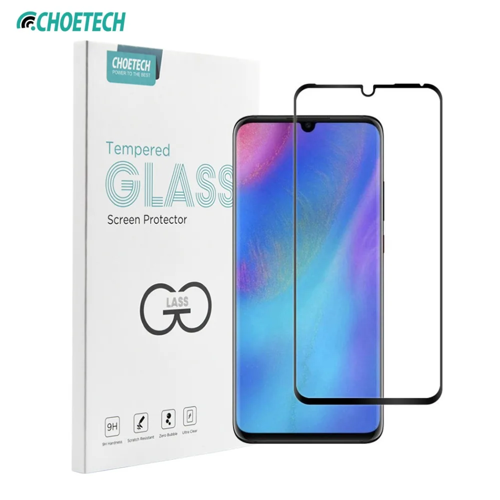 

For Huawei P30 Pro 3D Tempered Glass Film Choetech 9H Hardness Full glue Glass For Huawei P30 Lite Glass Screen Protectors