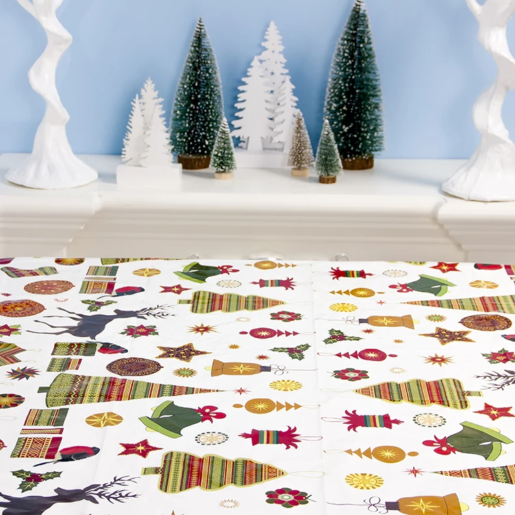 Креативные водонепроницаемые одноразовые скатерти украшения стола для рождественской вечеринки для домашнего ужина Рождество год Санта Клаус