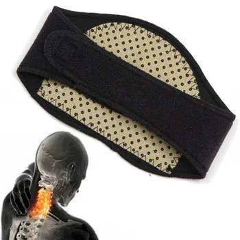 

Fashion New 1PC Acupuncture Points Neck Heat Therapy Support Belt Black Magnetic Protection Neck Pain Relief Wrap Belt
