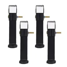 Мебельные ножки, регулируемые опорные ножки ряд каркасные подкрепления кровати ноги Аппаратные аксессуары черный 15~ 30 см высота, противоскользящие R