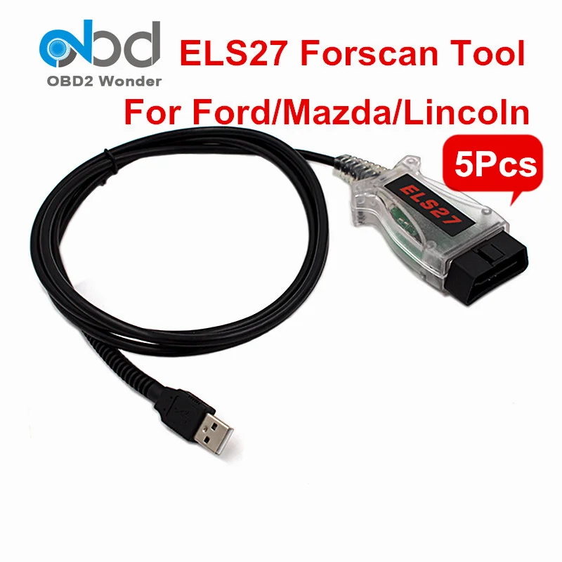 Prix pour 5 Pcs/Lot ELS27 FORScan OBD2 Code Reader Professional USB OBDII Diagnostic Scanner Pour Ford Pour Mazda Pour Lincoln Vert PCB Prix pour 5 Pcs/Lot ELS27 FORScan OBD2 Code Reader Professional USB OBDII Diagnostic Scanner Pour Ford Pour Mazda Pour Lincoln Vert PCB
