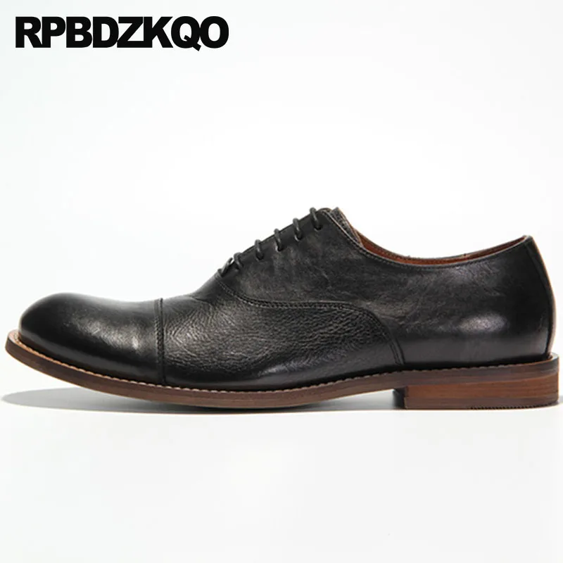 Lässig Europäischen brown Marke Braun Spitze Schwarzes Kleid Up Hochzeit Haut Prom Handgemachte Oxfords Italien Männer Echtes Schuhe Italienische Leder Frühjahr Kuh qF4OFRYgwx