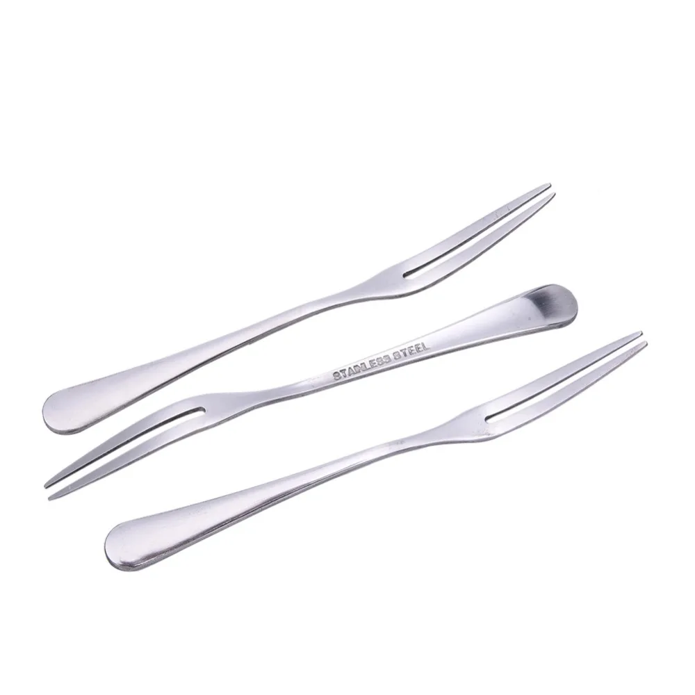 

Stainless Steel Fruit Fork Cutlery Dessert Fruit Forks For Restaurant Home Flatware For Fruit Salad 13.2 * 0.2 * 1.2 cm