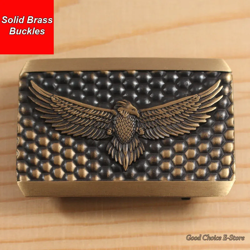 

High Quality Antique Finish Retro Men's 100% Solid Brass Copper Belt Buckle for Men,Vintage