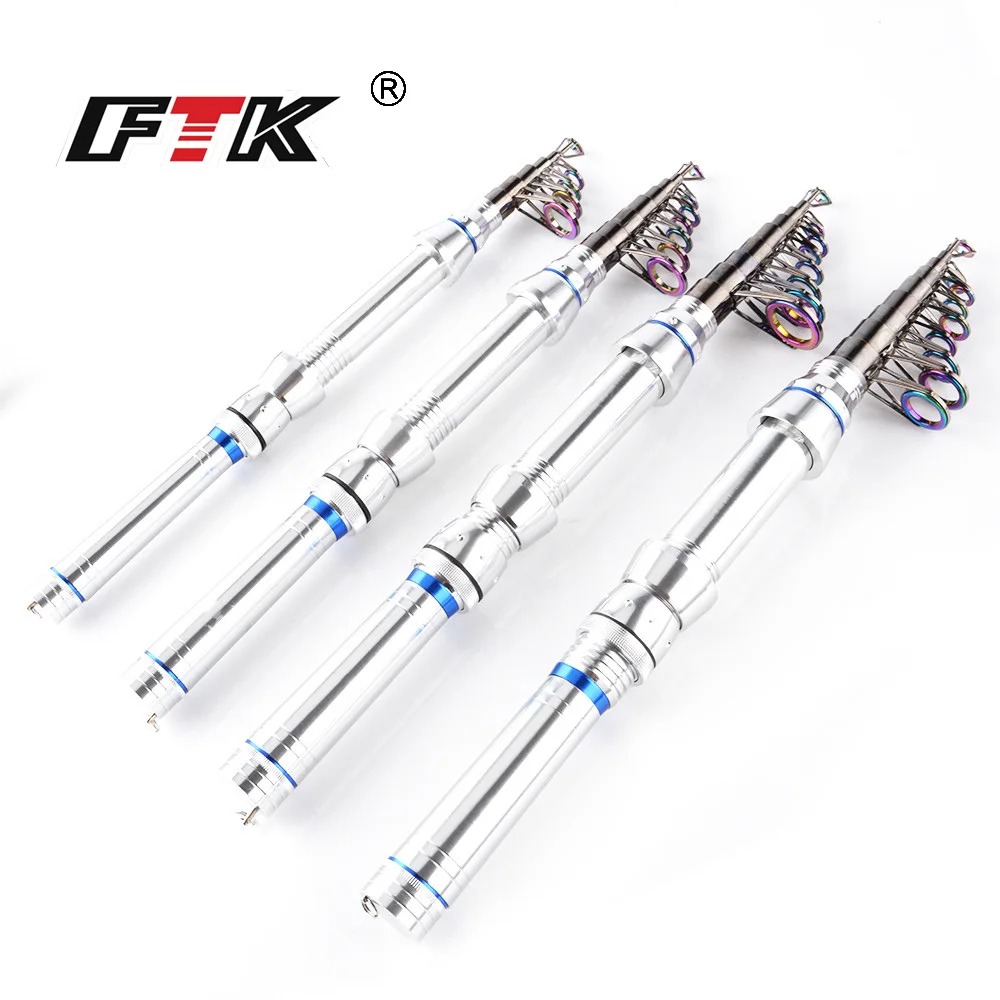 

FTK 24T Carbon 1.5M 1.8M 2.1M 2.4M Portable Telescopic Fishing Rod Spinning Fish Fishing Tackle C.W 10-30G Sea Rod