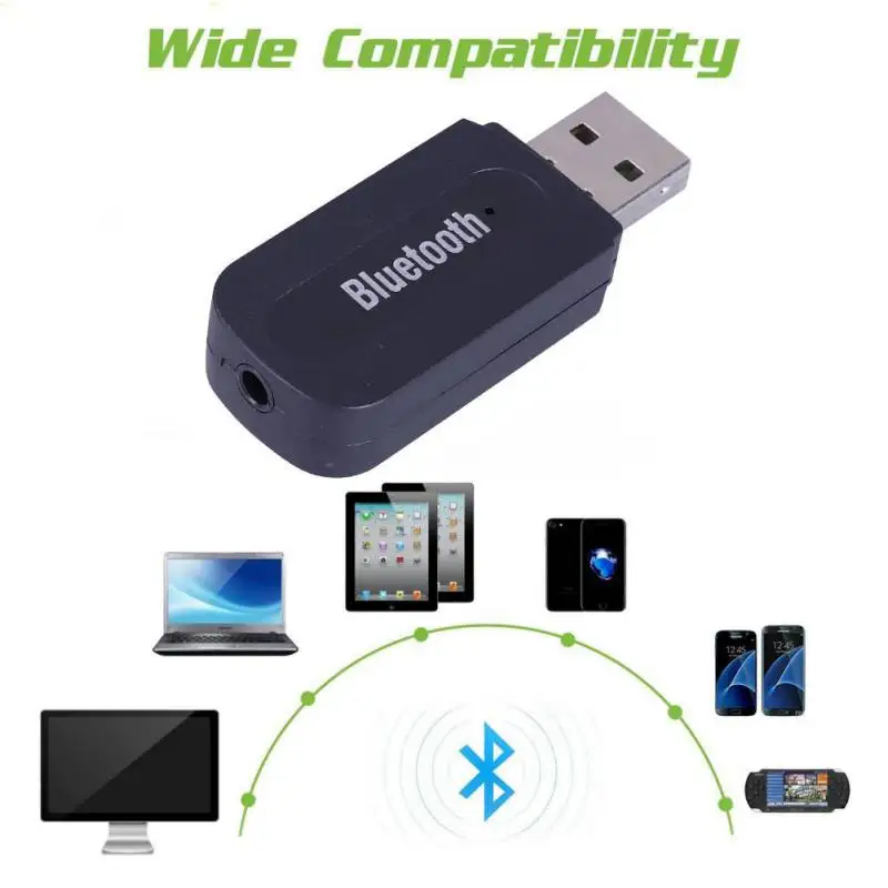 

High Quality H-163+USB Bluetooth Receiver Speaker PC Laptop Phone Adapter with 3.5mm Audio Interface + USB Interface