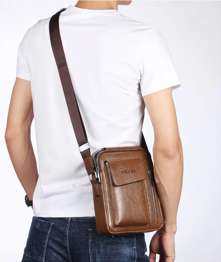 New Fashion Man Leather Messenger Bag Vintage Men Tote Bags Handbags Male Crossbody Single Shoulder Business Bags for Men