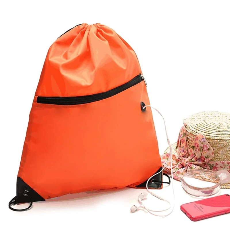 9 Colors Portable Waterproof Nylon Shoe Bags Drawstring Dust Backpacks