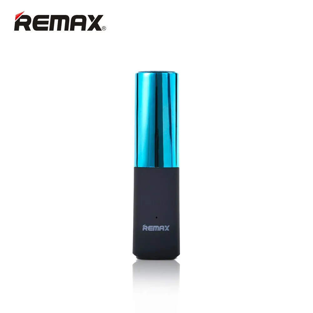 REMAX Lipstick power Bank 2400 мАч портативное зарядное устройство Внешний аккумулятор зарядное устройство для iphone 5s 6 7s samsung с бесплатным кабелем - Цвет: Blue