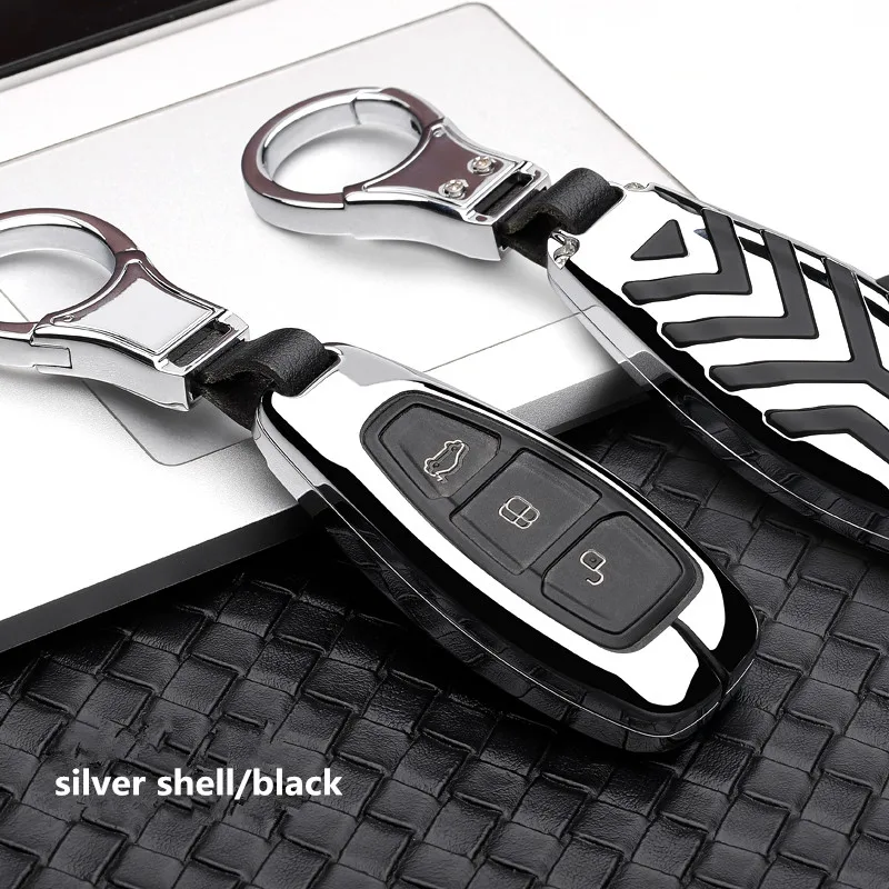 

Zinc alloy Car Styling Remote Key Cover Case For Ford Focus 3 4 Mondeo MK3 MK4 Kuga Escape Edga 2017 2016 2015 2014 2013 Key bag