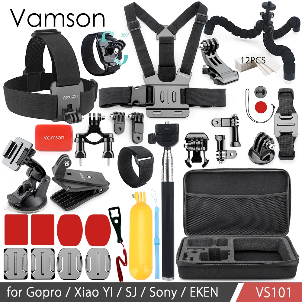 

Vamson for Xiaomi yi Accessories set Storage Bag Waterproof For Gopro hero 6 5 4 3 for SJCAM SJ4000 Action Camera VS101