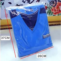 50pcs Zipper top 26*37cm moisture proof apparel shirt PVC plastic packaging bags 1