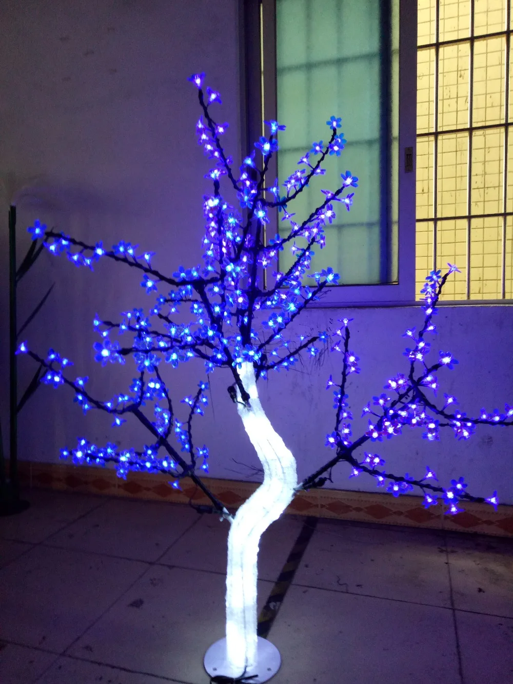 Get  Free ship 5ft/1.5m LED Crystal Tree Light Outdoor/Indoor Home Decor Night Light Blue Color Holiday 