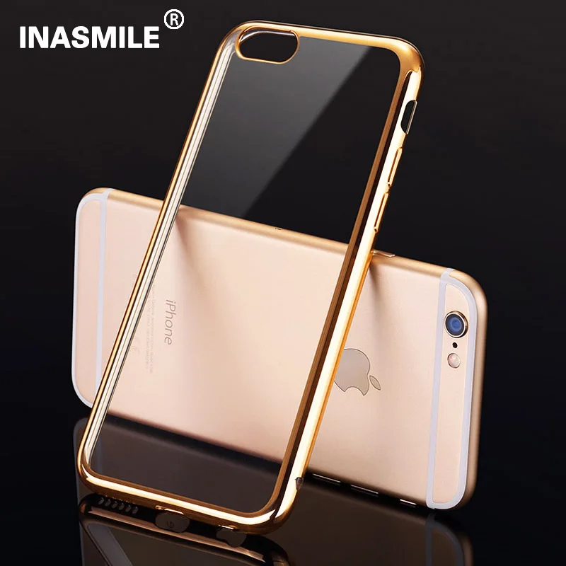 Luxury Ultra Thin Transparent Crystal Rubber Electroplating TPU Soft Phone Case For iPhone 5 5s SE 6 6s 7 Plus Back Cover |