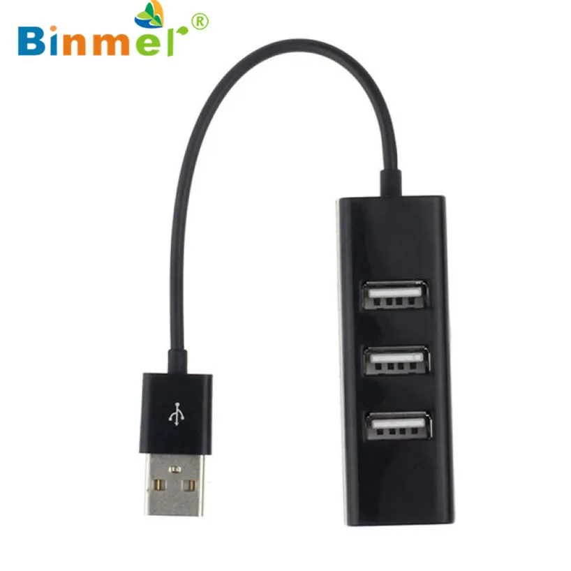 Binmer мини USB 2,0 Hi-Скорость 4-Порты и разъёмы сплиттер концентратор адаптер для ПК компьютер Sep 15