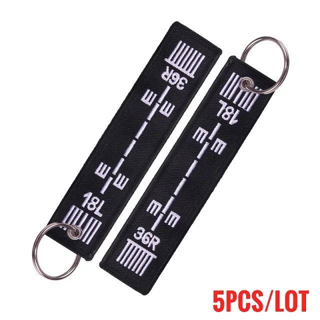 POMPOM 5pcs/lot Remove Before Flight Keychains for Aviation Gifts OEM Key Chains Embroidery Chain Keyring Key Chaveiro Jewelry Coffee