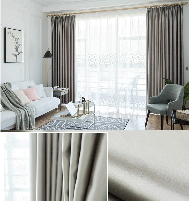 Curtains comfotable MAKEHOME Milky Touch feeling Solid Modern Curtains for Bedroom Living Room Blinds Faux Silk Window Curtain Custom Size Pannel curtain designs