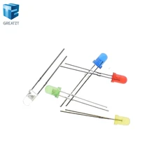 GREATZT 100 шт. красный белый зеленый желтый синий светодиодный светильник 3 мм красный светодиод