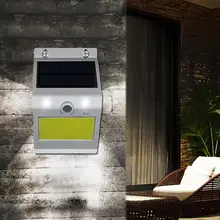 Перезаряжаемый датчик движения Солнечный COB светодио дный светодиодный настенный светильник открытый настенный светильник для сада дорожка двор Освещение