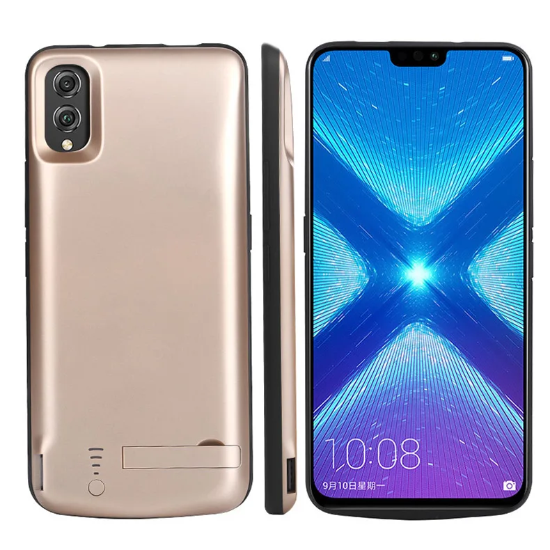 

6500mAh USB Power Case For Huawei Honor 8X Shockproof battery charger case power pack Backup Charging power bank Stand Cover