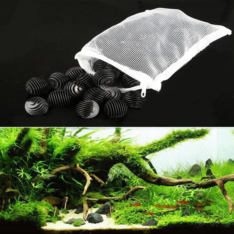 Aquarium Filter Bio Balls Portable Wet Dry Cotton For Air Pump Canister