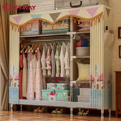 COSTWAY ткань шкаф для одежды ткань складной передвижной шкаф хранения спальня мебель дома armario ropero muebles