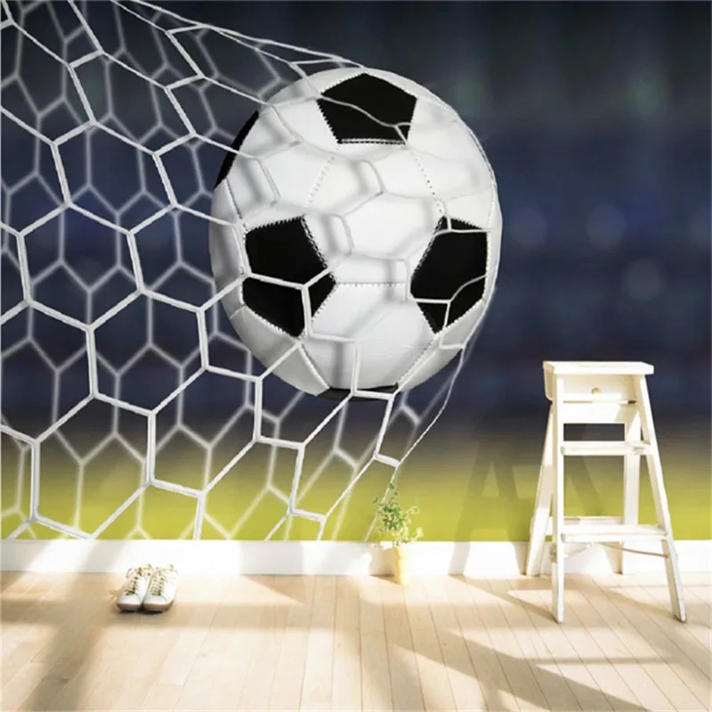 

Personalized Customization Modern Simple Cool Football Photo Mural Wallpaper Living Room Kid's Room Eco-Friendly Papel De Parede