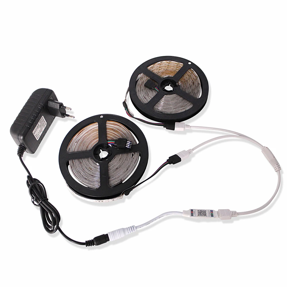 

SMD2835 5M 10M LED Strip Waterproof Rgb Flexible Tape Light Bluetooth Control With Power Supply 12V Living Room Decoration