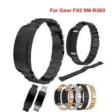 Нержавеющая сталь металлический ремешок для часов для Samsung Шестерни fit2 SM-R360 замена ремешок браслет для Samsung Смарт часы ж разъем