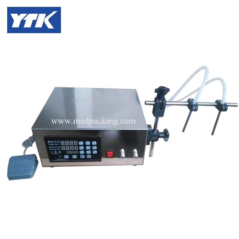 

YTK 3-3000ml Double Head Water Softdrink Liquid Filling Machine Digital Control.Max Flow Rate (L/min): 3.2 grind