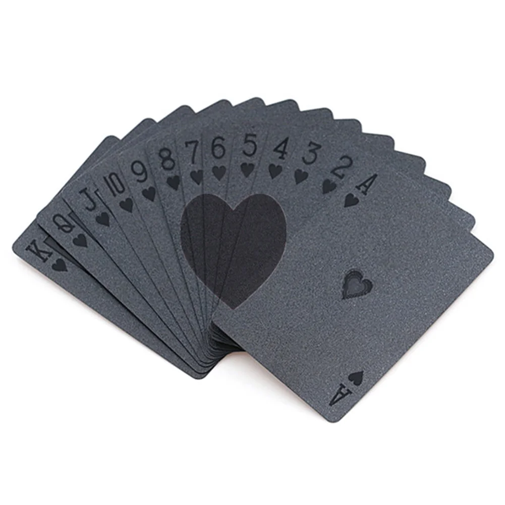 Черный покерной колоды Пластик игральные карты, настольные игры Игральные карты Пластик карты
