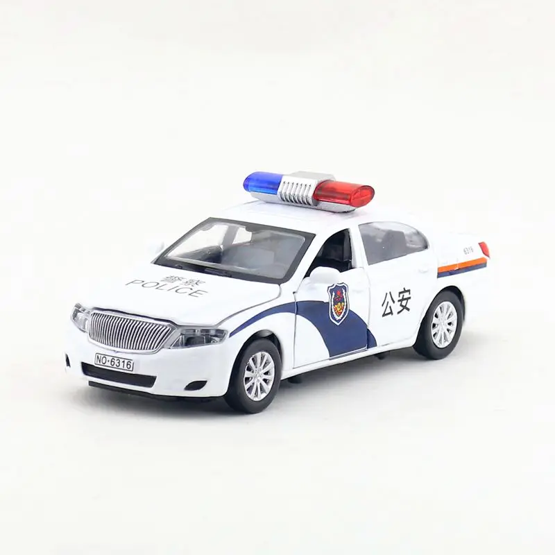 

1:32 Scale/DieCast Metal Vehicle/Zastava Police Toy Car/Sound & Light/Pull Back Educational/Gift For Children/Collection