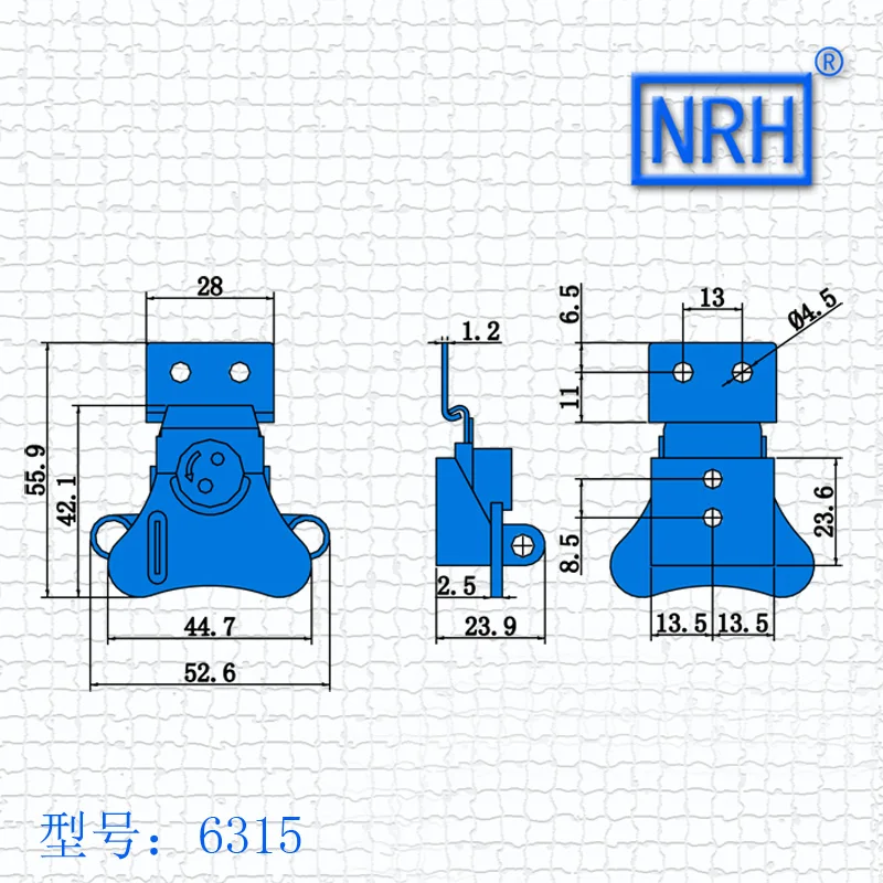 NRH6315B замок-бабочка носовой замок воздушный ящик аксессуары для замка замок ядро хромированная железная