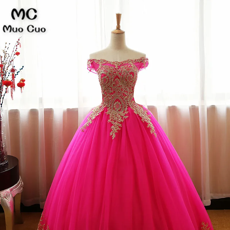 Aqua Blue Quinceanera Dresses Tulle Withh Gold Appliques Lace Sweet 16 Dresses Ball Gowns Vestidos De 15 Anos Debutante (2)