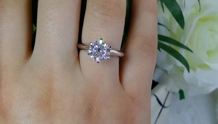 Yhamni 925 Sterling Silver Jewelry Clic Engagement Ring Hearts Yhamni 925 Sterling Silver Jewelry Clic Engagement Ring Hearts And Arrows 8mm Cz Diamant Rings Women Size Us 5 6 7 8 9 Yh407 In Wedding Bands From