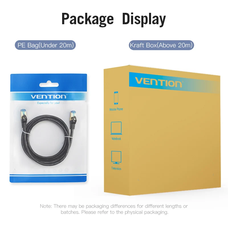 Ethernet кабель Vention Cat7 RJ45 Lan сетевой UTP Cat 7 Соединительный шнур для ноутбука 2 м/3 м/1 5 м/8
