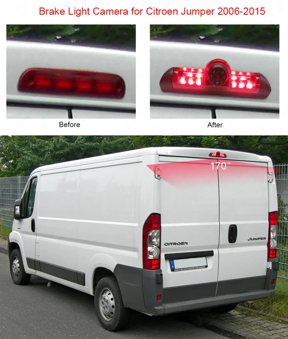 Автомобильный тормозной светильник для peugeot Boxer Fiat Ducato Citroen Jumper 2006- с 1/3 SONY CCD сенсором 6 шт. светодиодный водонепроницаемый