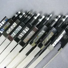 Высокое качество 10 шт. сильный Черный углеродного волокна скрипки Лук 4/4, медь установлен